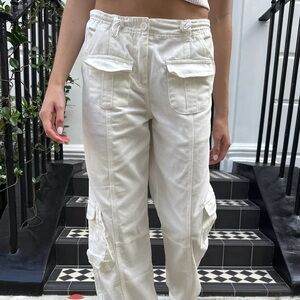Brandy Melville White Cargo Pants